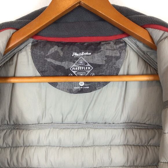 FLAG & ANTHEM Grey Camo Puffer Vest size M - Picture 4 of 4